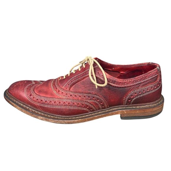 Allen Edmonds Neumok Red Distressed Wide Brogue Dress Shoes Size 7 E main image 6